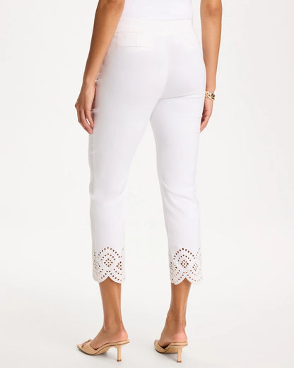 Chico's Best Price - Petite Brigitte™ Slim Scalloped Ankle Pants Alabaster