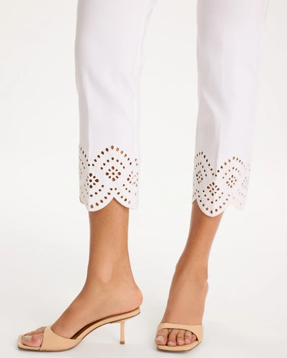 Chico's Best Price - Petite Brigitte™ Slim Scalloped Ankle Pants Alabaster