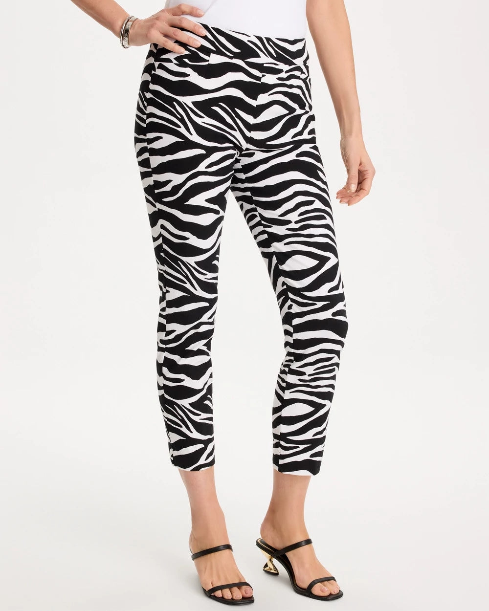 Chico's Smart Buy - Zebra Brigitte™ Slim Pull-On Crop Pant Black