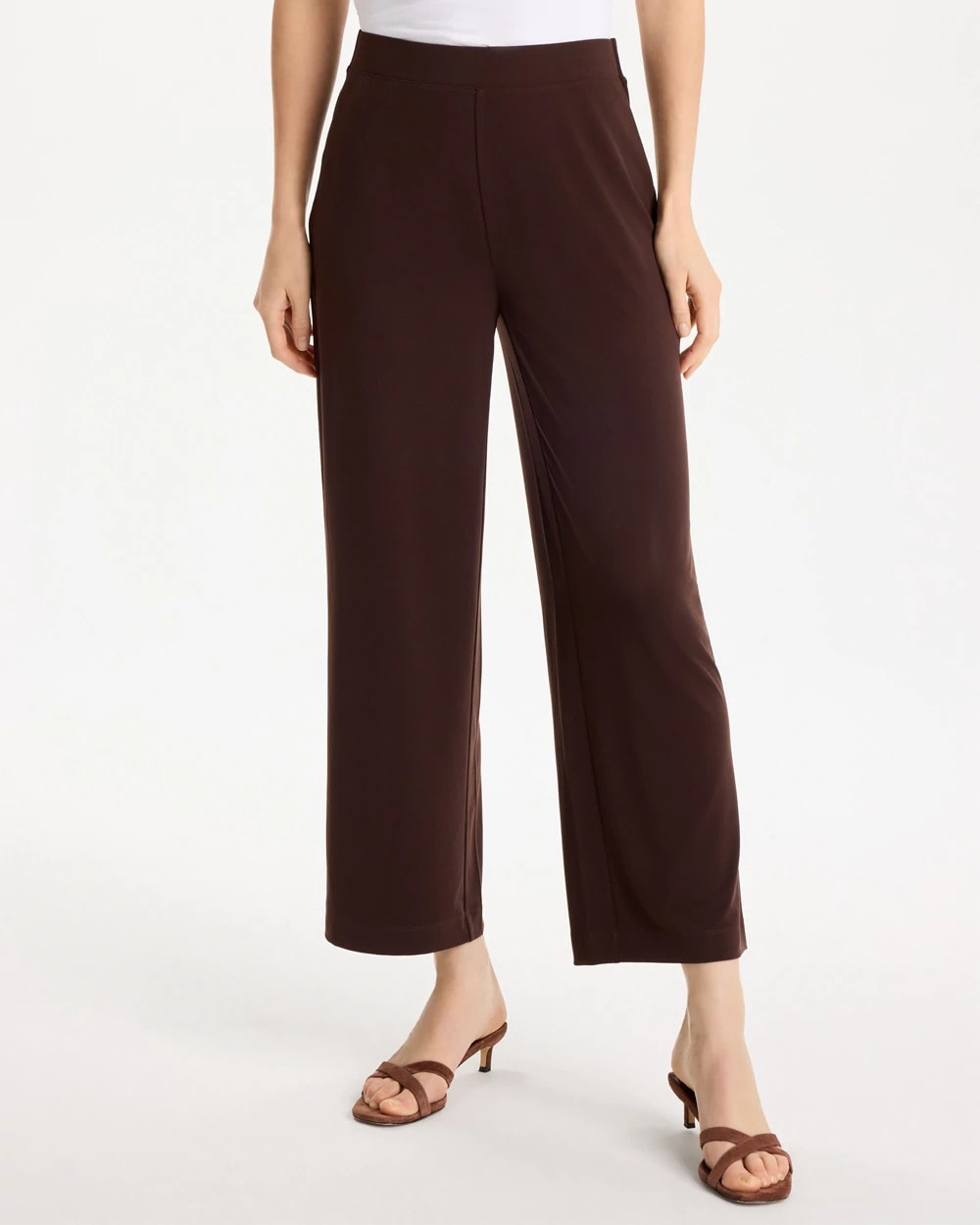 Chico's Popular - Travelers™ Knit Cropped Pants Cocoa Bean