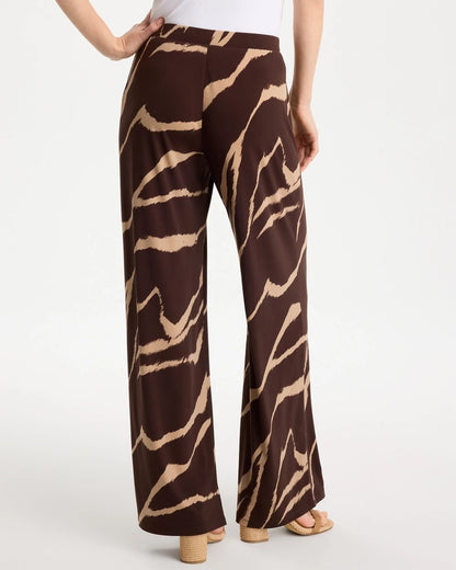Chico's Sale - Travelers™ Zebra Knit Wide-Leg Pants Cocoa Bean