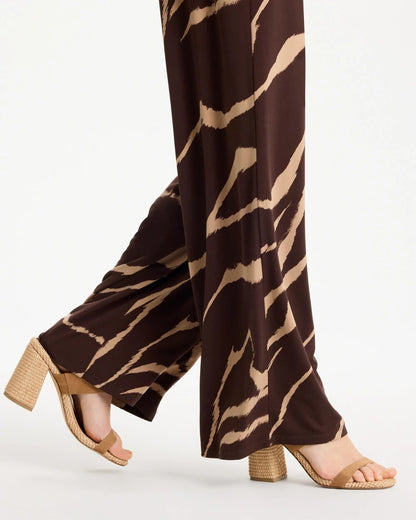 Chico's Sale - Travelers™ Zebra Knit Wide-Leg Pants Cocoa Bean
