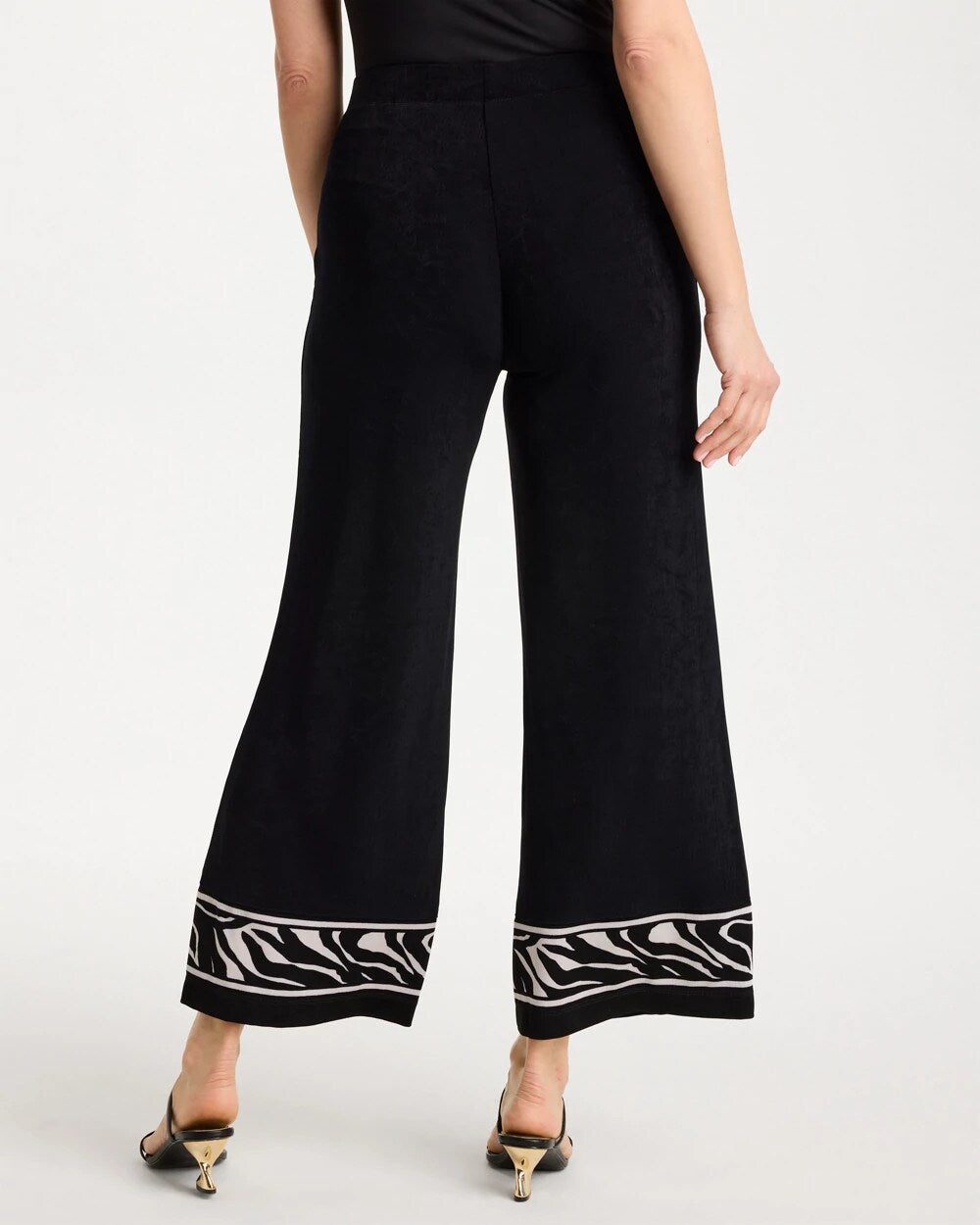 Chico's Quality - Travelers™ Abstract Zebra Cropped Pants Travelers Black