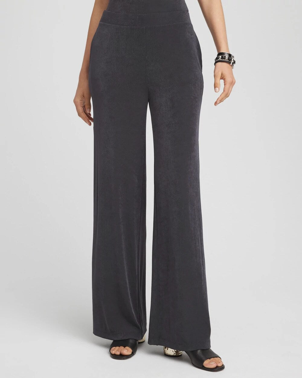 Chico's Discount - Petite Travelers™ Wide-Leg Pocket Pants Lavastone