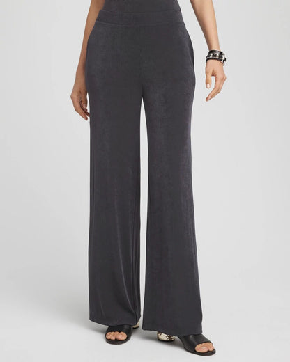 Chico's Discount - Petite Travelers™ Wide-Leg Pocket Pants Lavastone