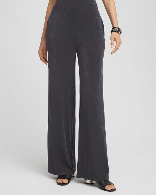 Chico's Discount - Petite Travelers™ Wide-Leg Pocket Pants Lavastone