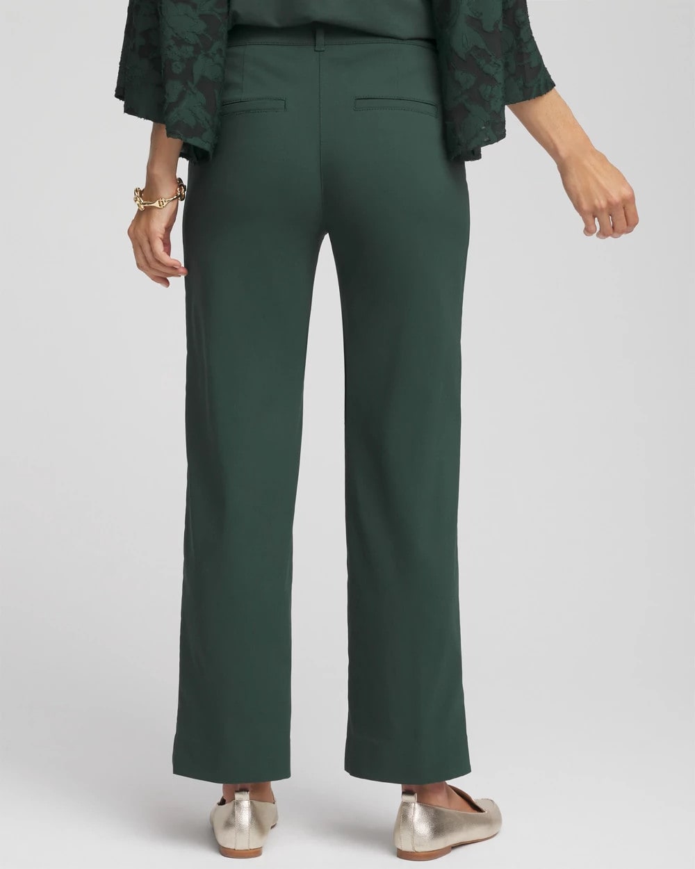 Chico's Sale - Petite Bi-Stretch Straight Ankle Pants Darkest Spruce