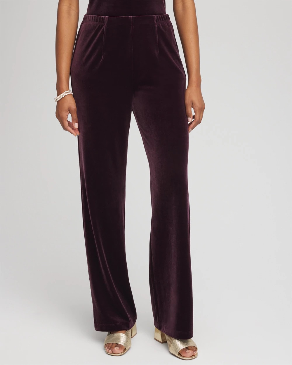 Chico's Latest - Travelers™ Velvet No Tummy Pants Night Bloom