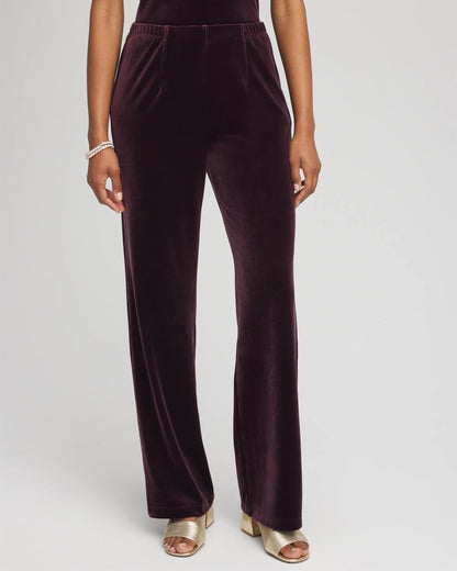 Chico's Latest - Travelers™ Velvet No Tummy Pants Night Bloom