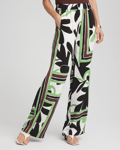 Chico's Customer Favorite - Printed Silky Soft Pants Ecru