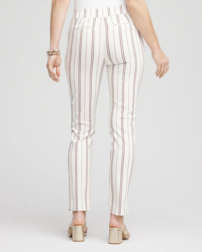 Chico's Recommended - Petite Brigitte™ Striped Ankle Pants Alabaster