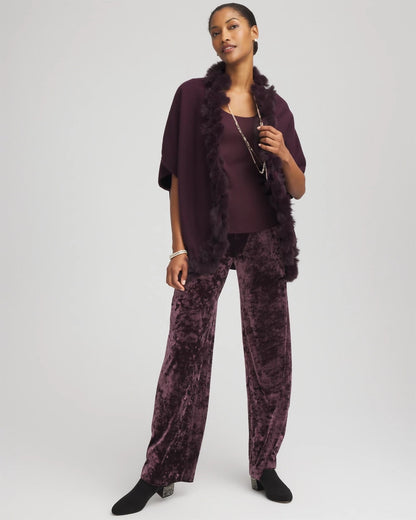 Chico's Essential - Crushed Velvet Wide-Leg Pants Night Bloom