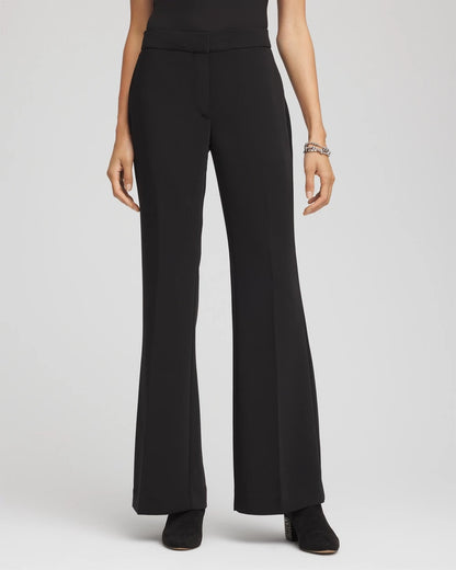 Chico's Featured - Crepe Flared Trouser Pants Black
