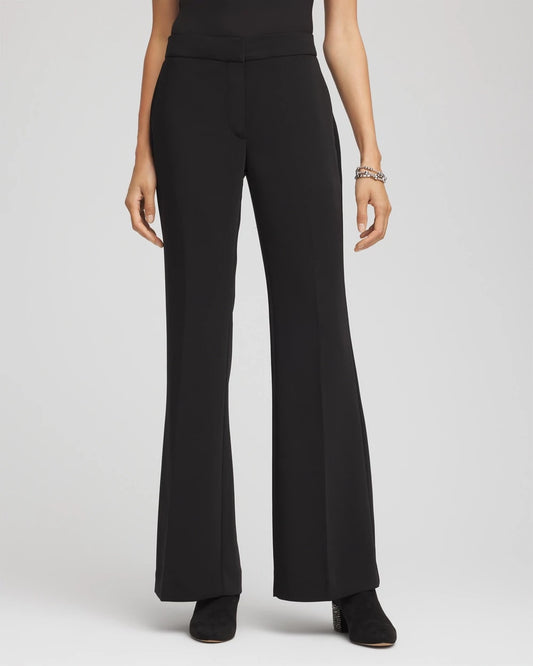 Chico's Featured - Crepe Flared Trouser Pants Black