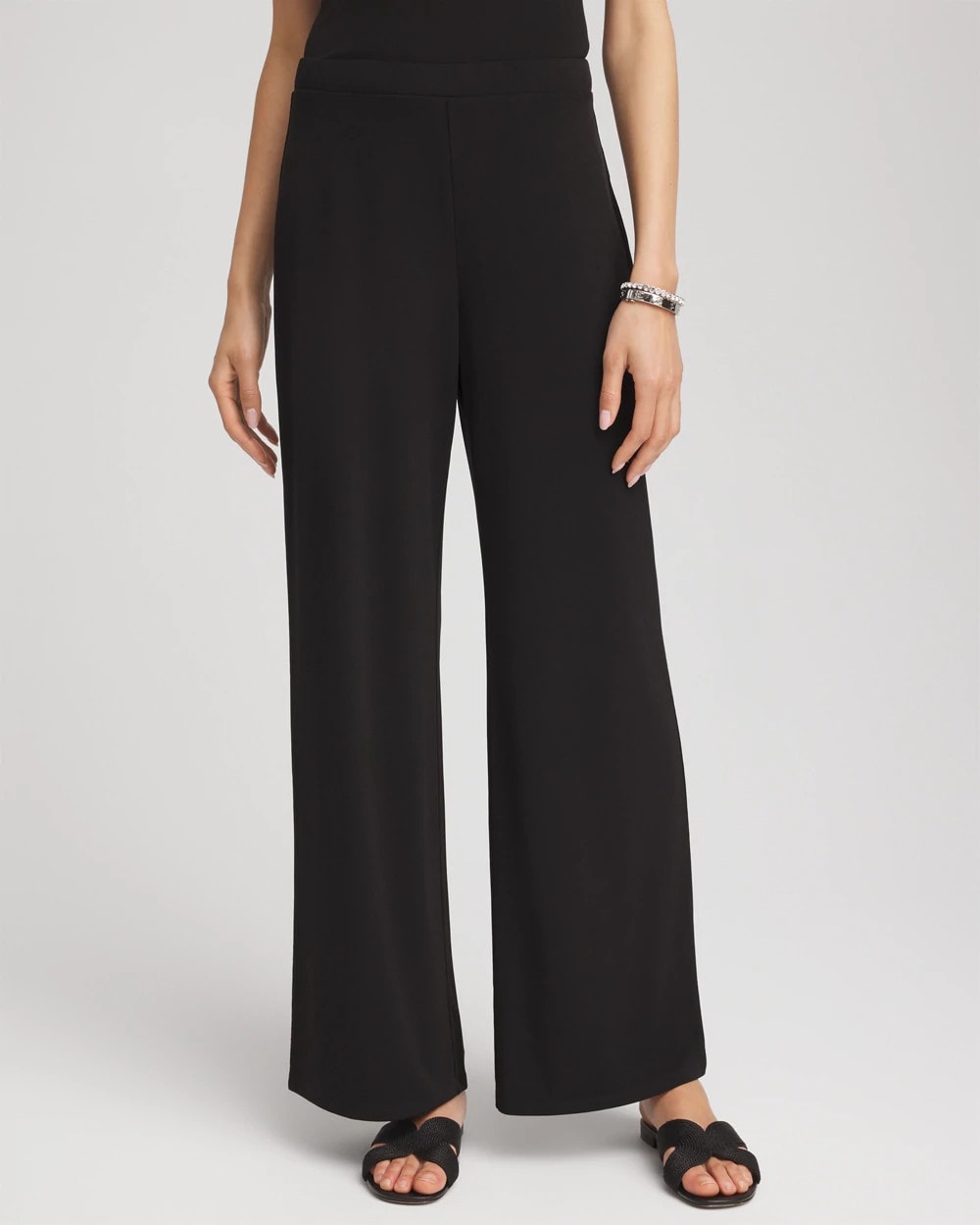 Chico's Trending - Travelers™ Knit Wide-Leg Pants Black