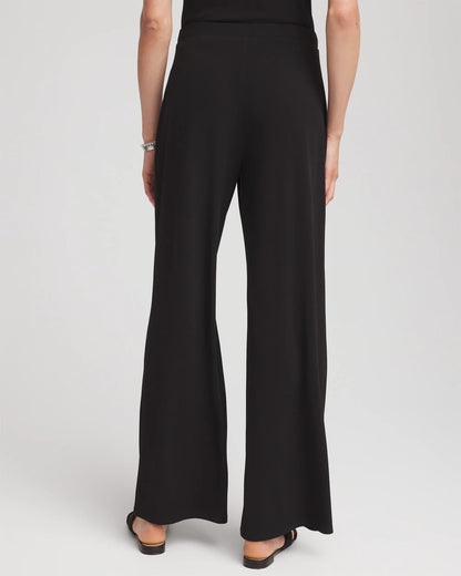 Chico's Trending - Travelers™ Knit Wide-Leg Pants Black