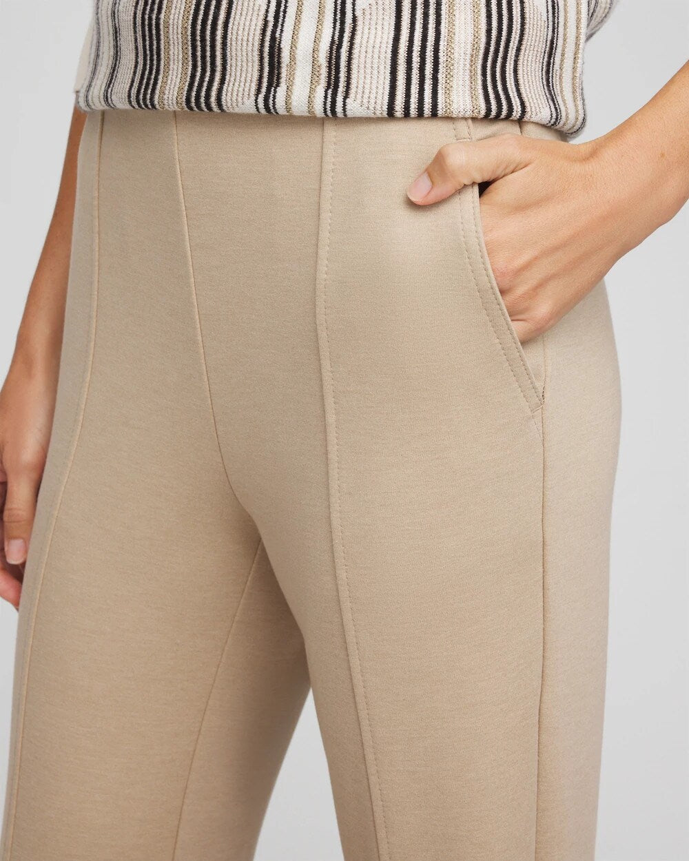 Chico's Essential - Juliet Straight Ankle Pants Taupe Heather