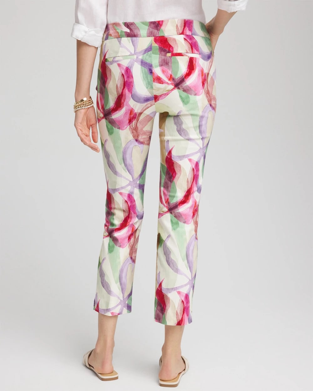 Chico's Recommended - Brigitte™ Slub Slim Cropped Pants Ecru