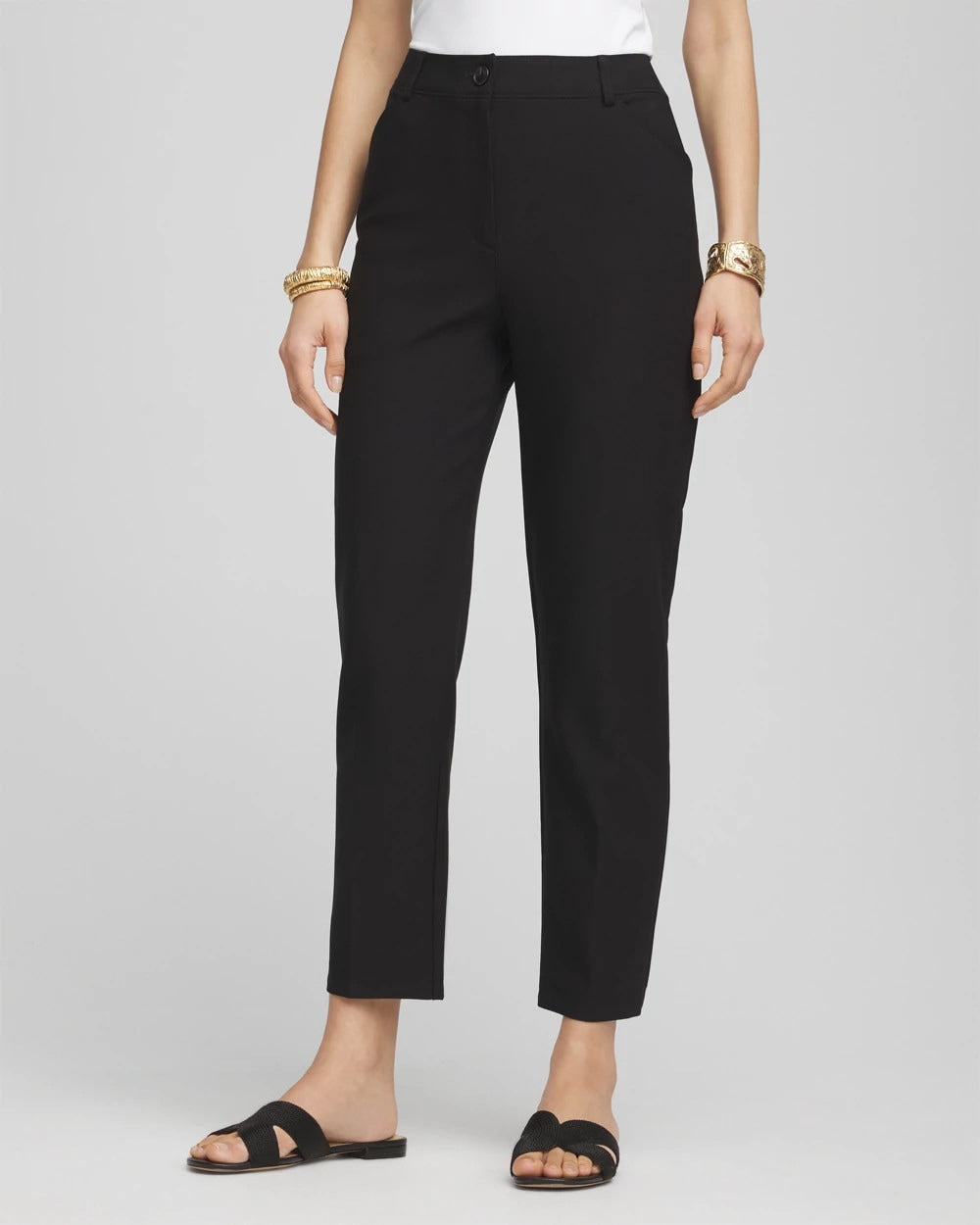 Chico's Latest - Lightweight Juliet Straight Ankle Pants Black
