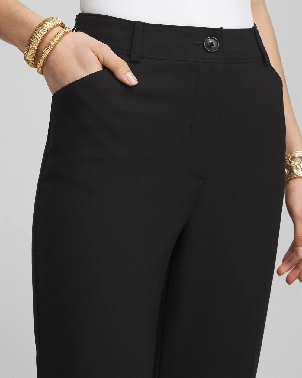 Chico's Latest - Lightweight Juliet Straight Ankle Pants Black