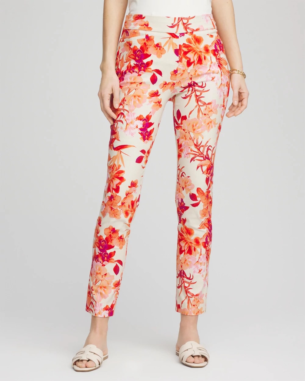 Chico's Everyday - Brigitte™ Slub Ankle Pants Sunset Peach