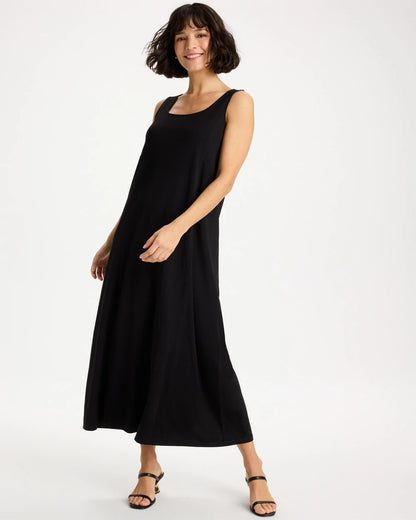 Chico's New - Ponte Seamed Maxi Dress Black