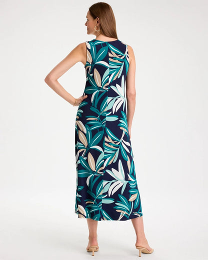 Chico's Best Seller - Travelers™ Palm Maxi Dress Kings Navy