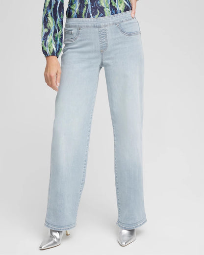 Chico's Popular - Petite Pull-On Wide-Leg Jeans Delphinia Indigo