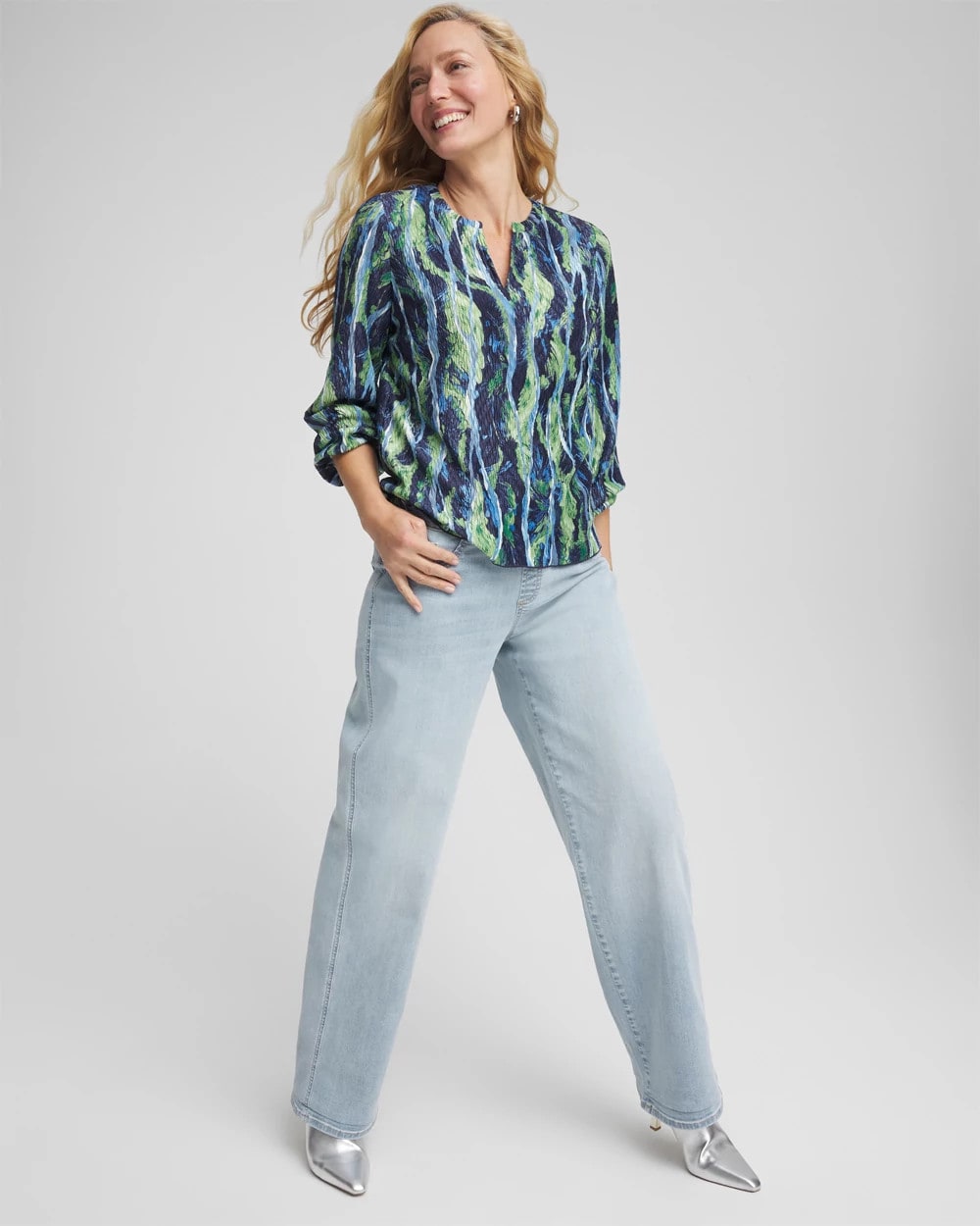 Chico's Popular - Petite Pull-On Wide-Leg Jeans Delphinia Indigo