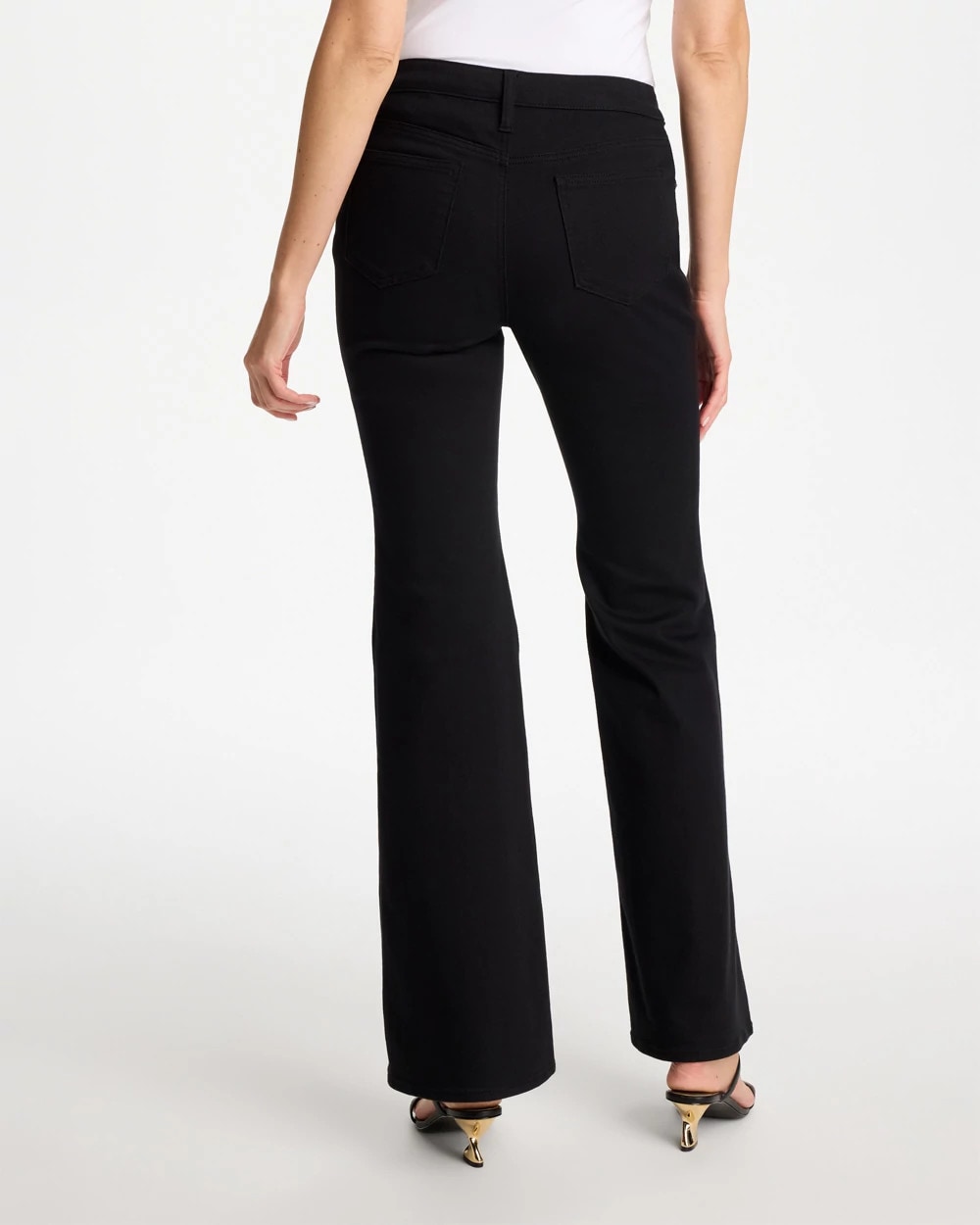 Chico's Value - Petite Girlfriend Flared Leg Jeans Black