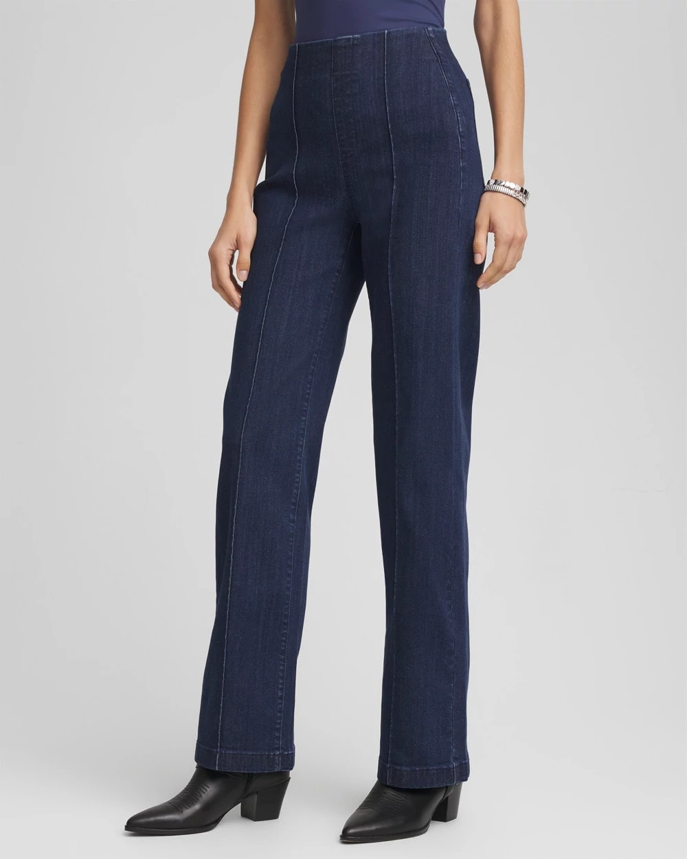 Chico's Trending - Pull-On Wide-Leg Trouser Jeans Bridge Street Rinse