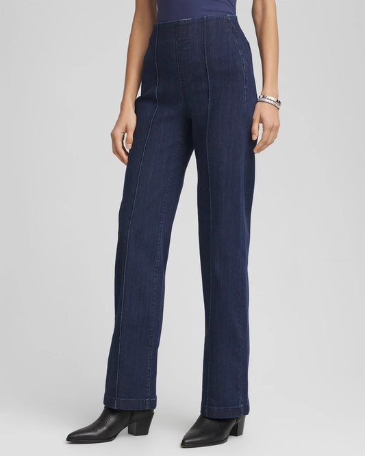 Chico's Trending - Pull-On Wide-Leg Trouser Jeans Bridge Street Rinse