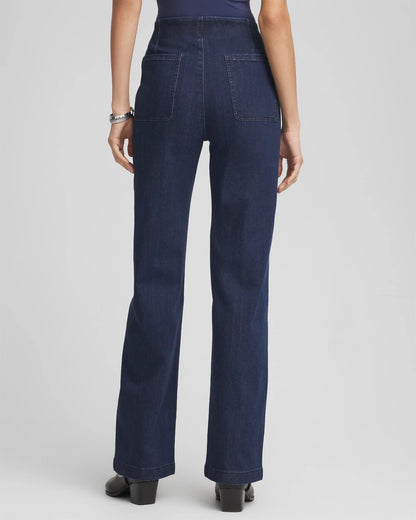 Chico's Trending - Pull-On Wide-Leg Trouser Jeans Bridge Street Rinse