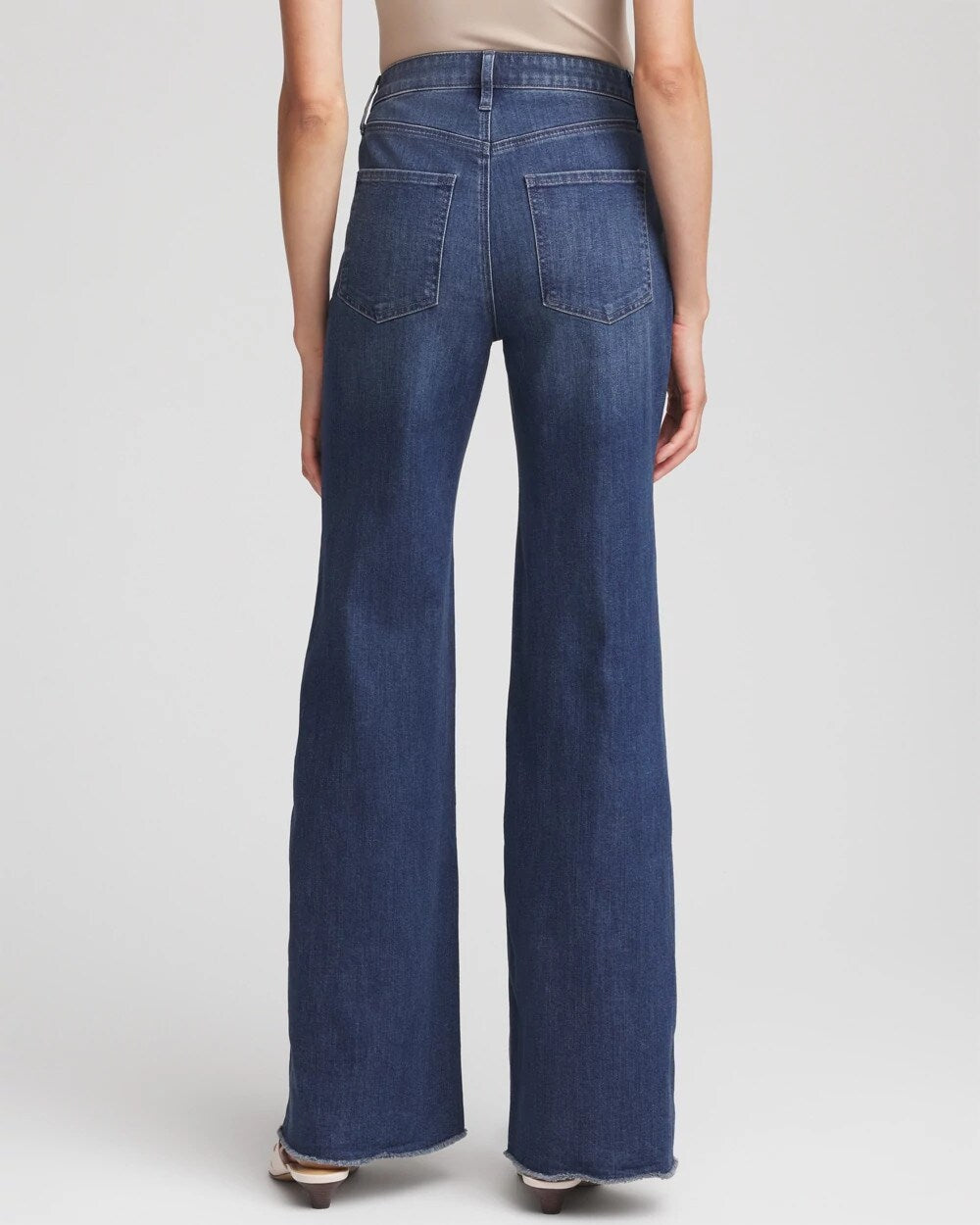 Chico's Best Seller - Embellished Frayed Flared-Leg Jeans Irvina Indigo