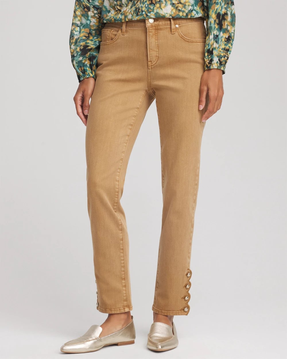 Chico's Latest - Girlfriend Slim Ankle Jeans Caramel Apple