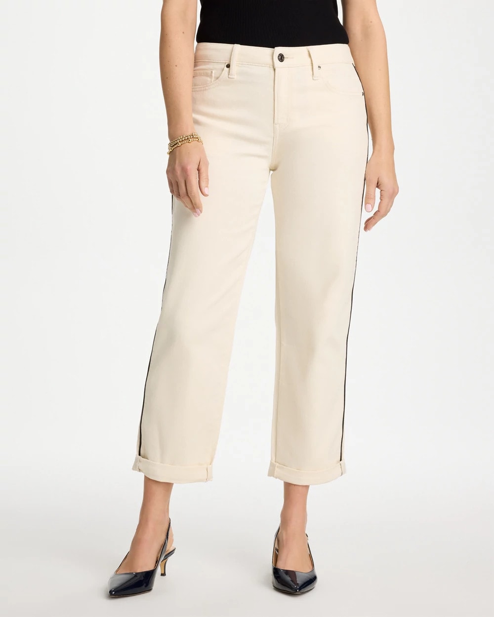 Chico's Value - Relaxed Boyfriend Jean Sea Salt