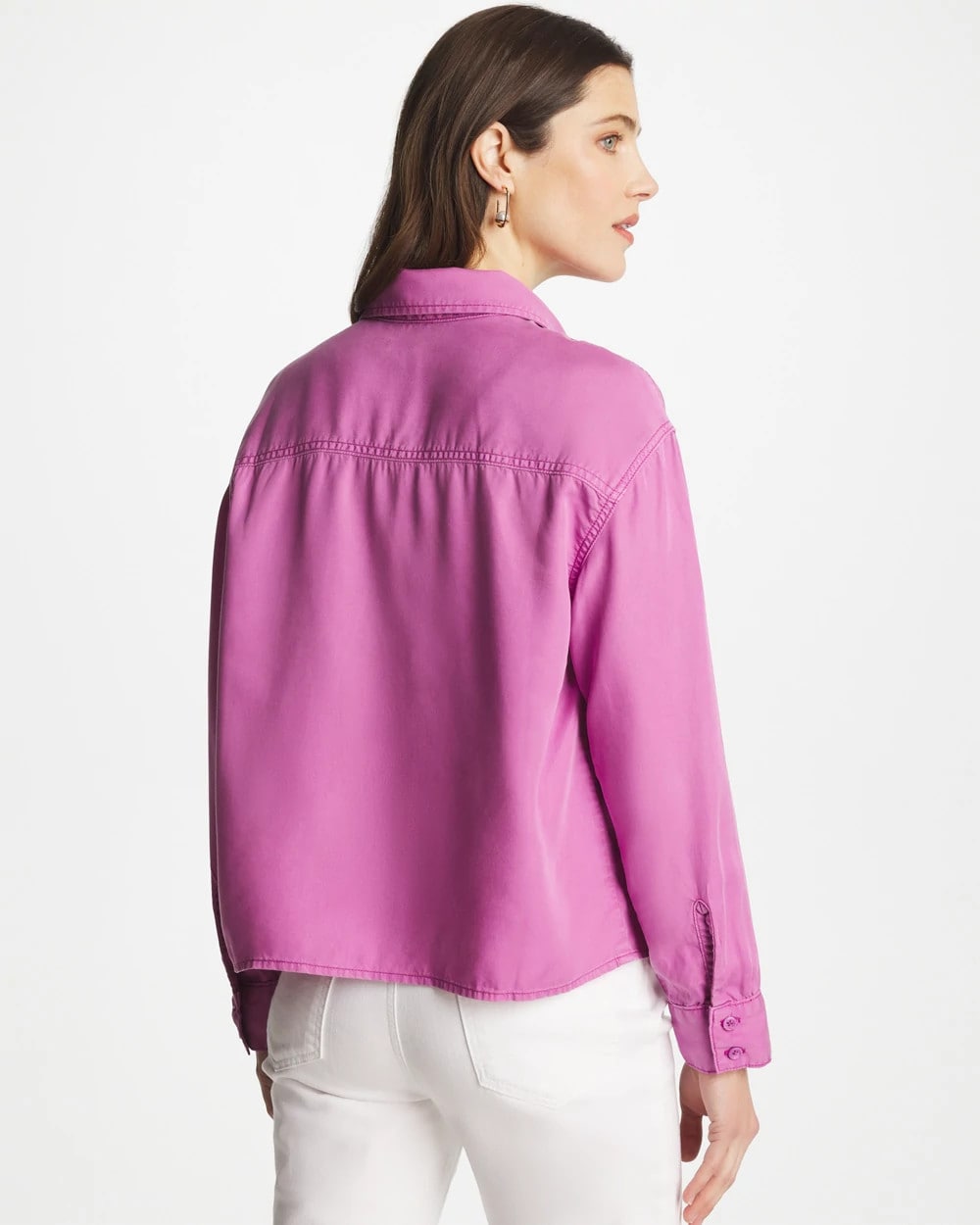 Chico's Deals - Classic Collared Denim Shirt Violet Shadow