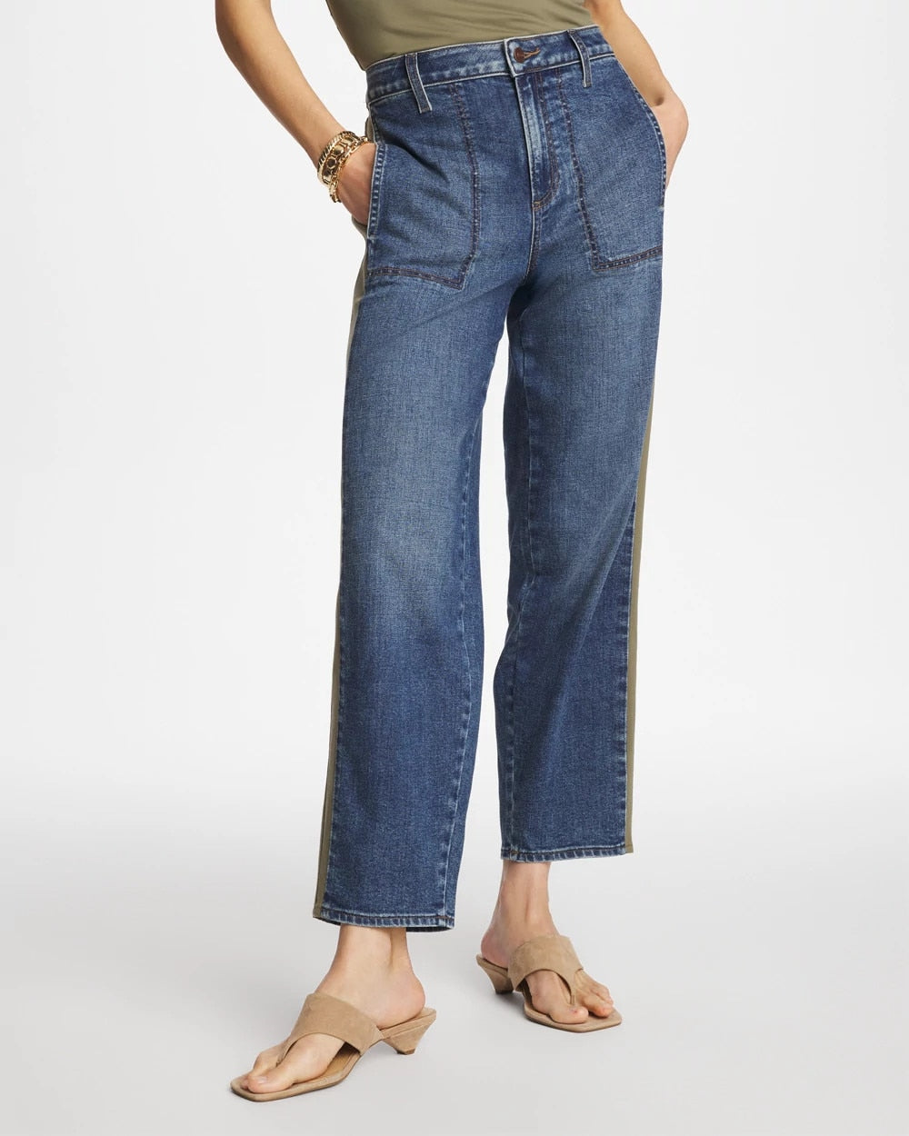 Chico's Trusted - Utility Barrel Jeans Mariana Indigo