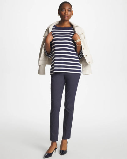 Chico's Best Seller - Pima 3/4 Sleeve Tee Passport Blue