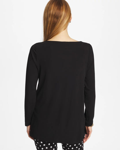 Chico's Great Value - Matte Jersey Button Tunic Black
