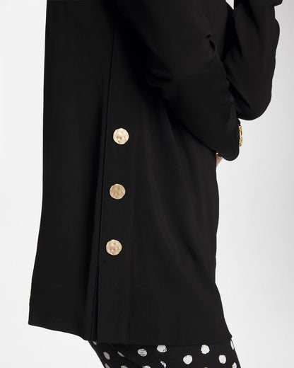 Chico's Great Value - Matte Jersey Button Tunic Black