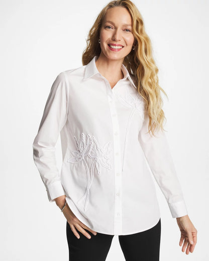 Chico's Discount - Poplin Soutache Tunic Alabaster