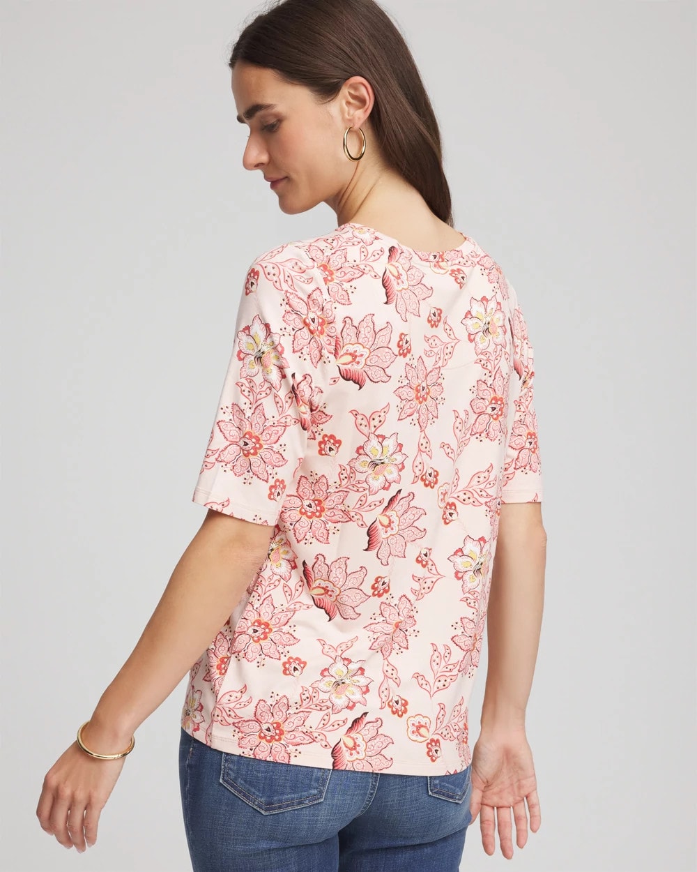 Chico's Deals - Elbow Sleeve Tee Siesta Rose