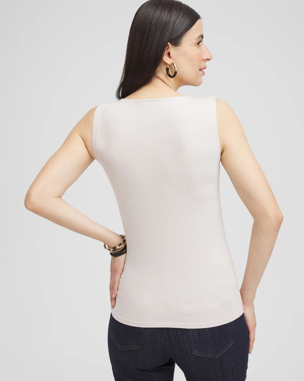 Chico's Deals - Contour Cotton™ Square Neck Tank Smokey Taupe