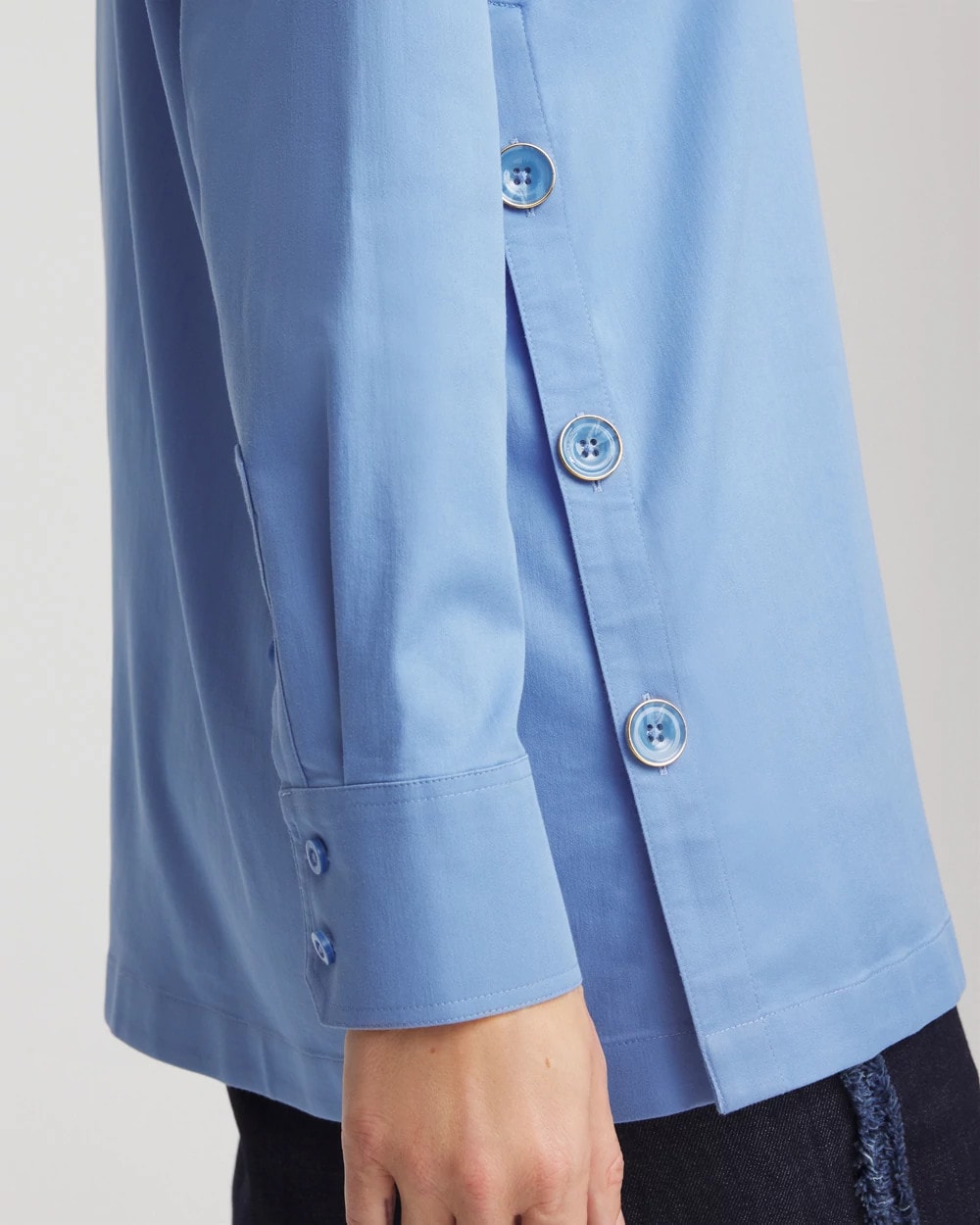 Chico's Essential - No Iron™ Stretch Tunic Tidal Blue