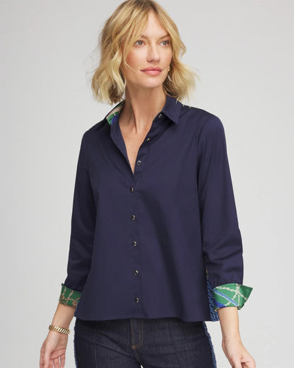 Chico's Essential - Rope Status Nautical Shirt Passport Blue