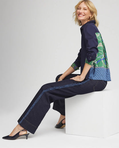 Chico's Essential - Rope Status Nautical Shirt Passport Blue