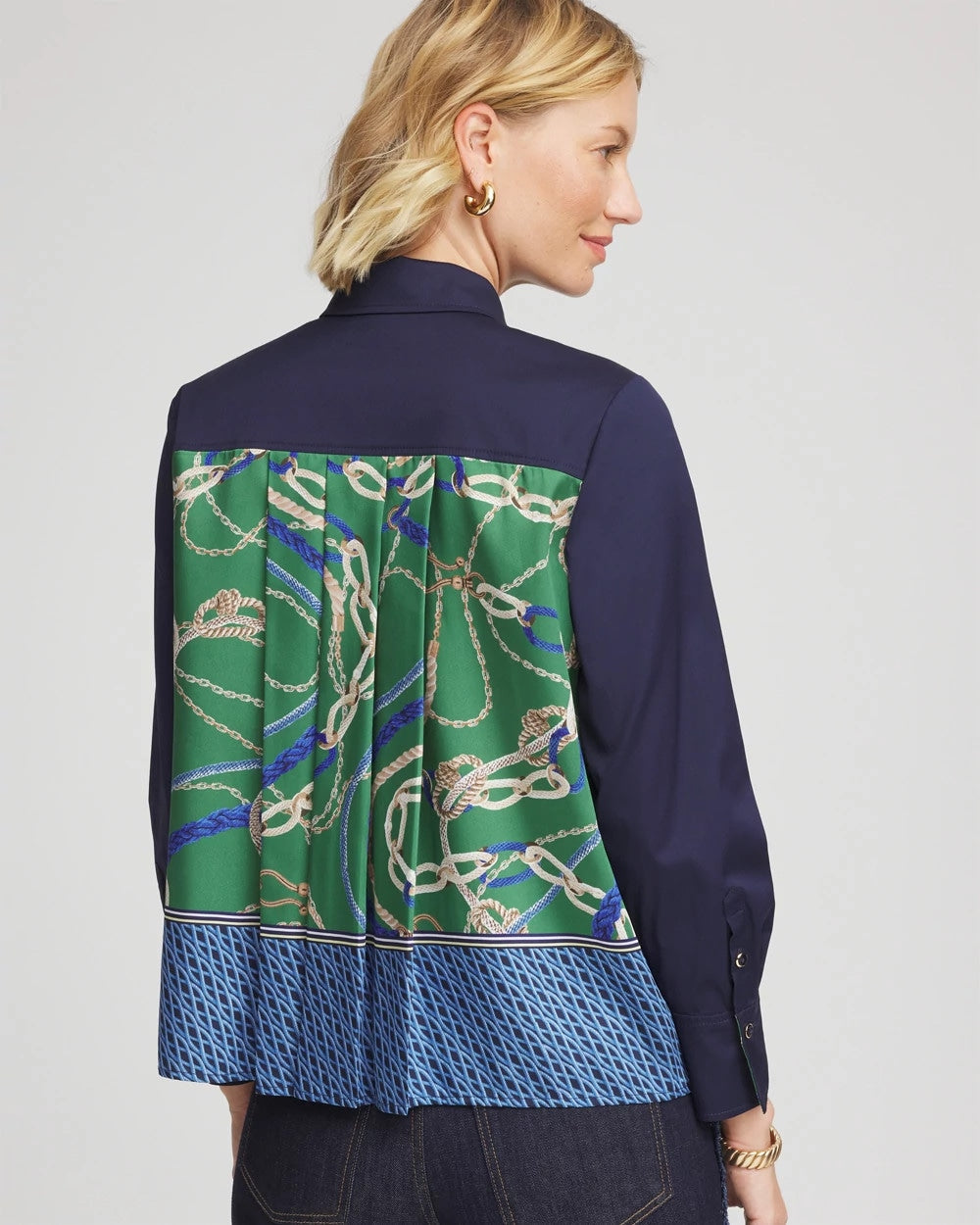 Chico's Essential - Rope Status Nautical Shirt Passport Blue