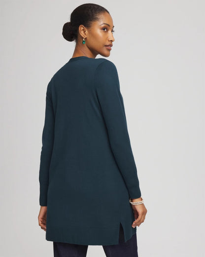 Chico's Special Offer - Ella Pocketed Cardigan Sweater Teal Shadow