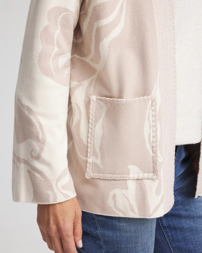 Chico's Special Offer - Abstract Bloom Cardigan English Cream